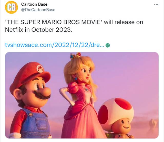 Super Mario Bros. La Película llega a Netflix en unas semanas