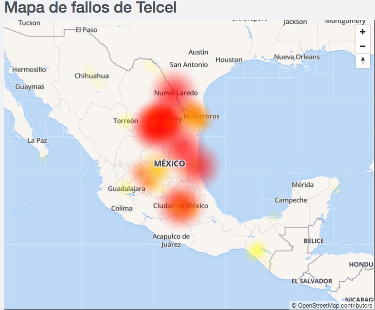 Reportan fallas de Telcel en varias partes de México