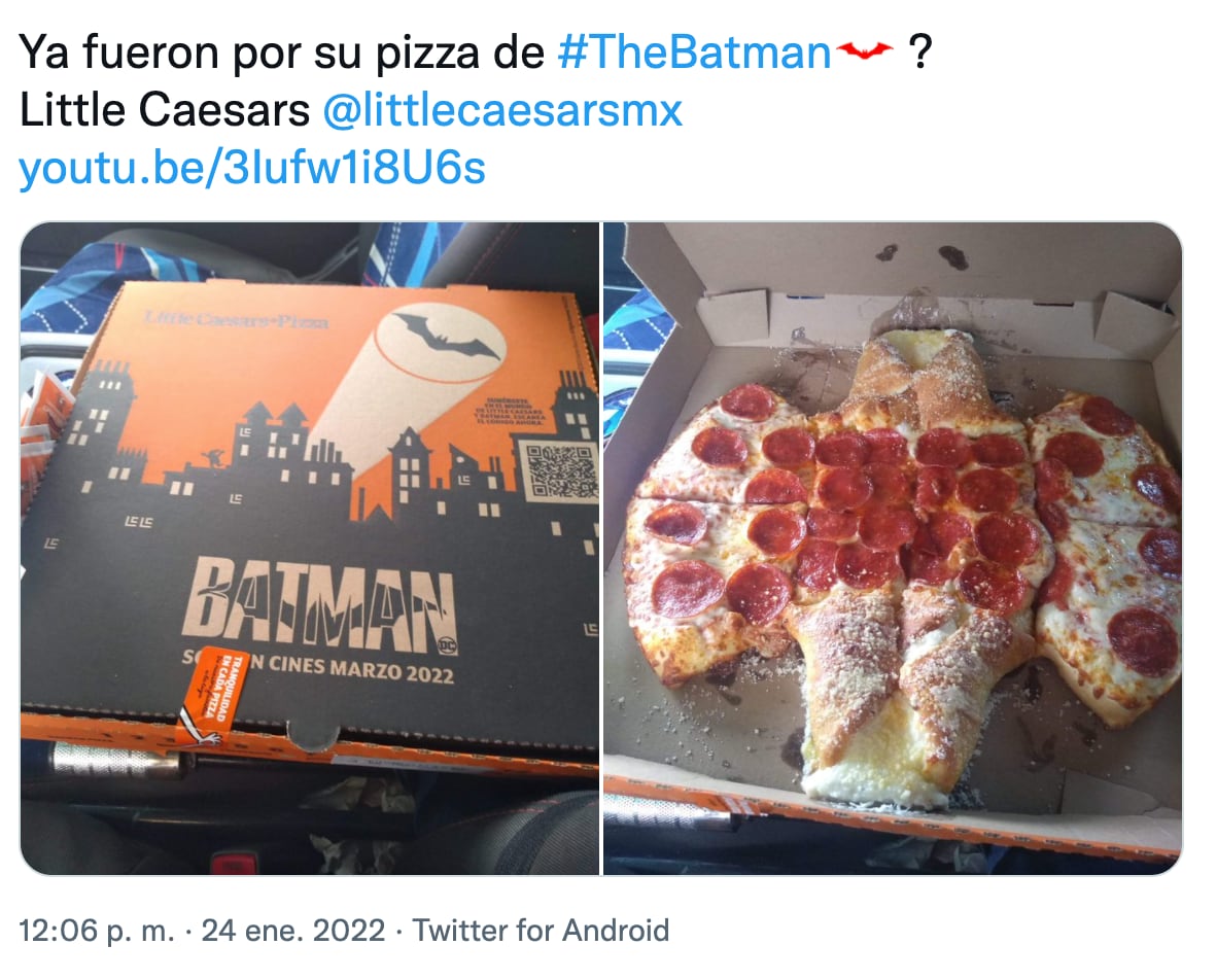 La pizza de Little Caesars inspirada en 'The Batman' ya es la sensación en  redes