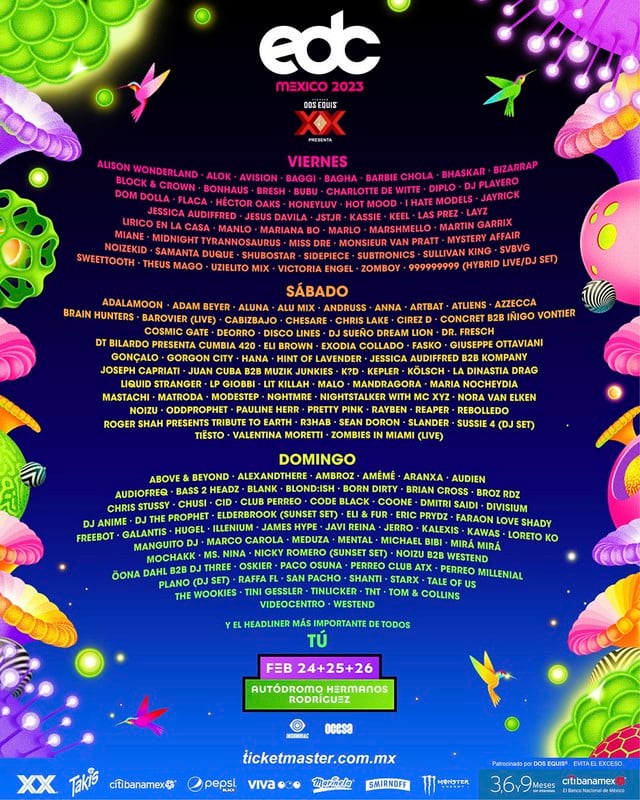 Edc Mexico 2023 Horarios Por Dia Lineup Cartel Y Escenarios Publicitarios Imagesee 0084