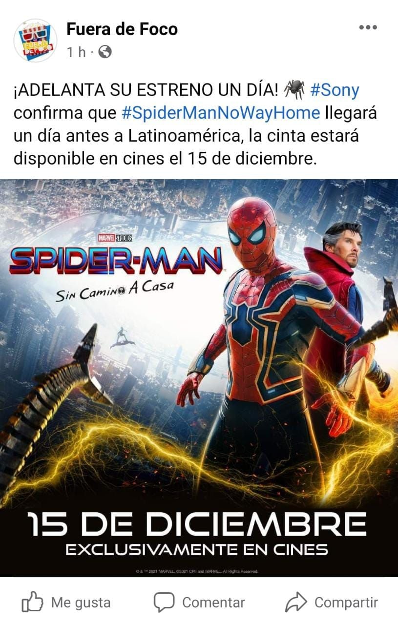 Spider-Man: No Way Home' cambia su fecha de estreno