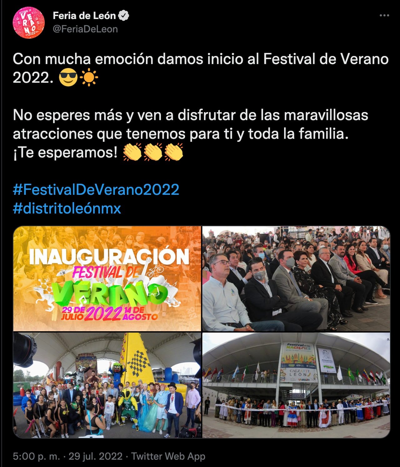 Festival de Verano 2022 se inaugura en León, Guanajuato; impulsa la