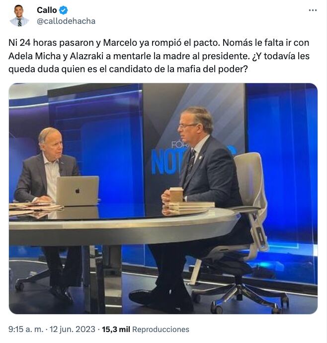 Marcelo Ebrard viola lineamientos de Morena en entrevista con Ciro