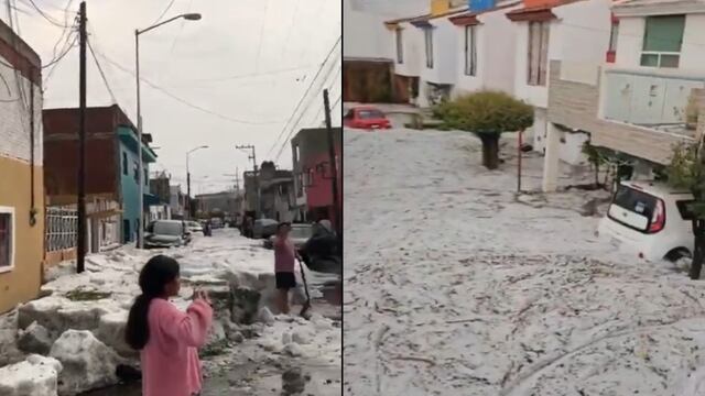 ¿Qué pasó en Puebla? Una granizada nunca antes vista vistió de blanco la ciudad