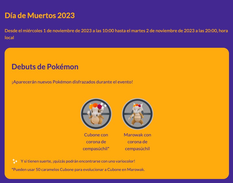 Pokémon GO ya prepara su celebración del Día de Muertos 2023
