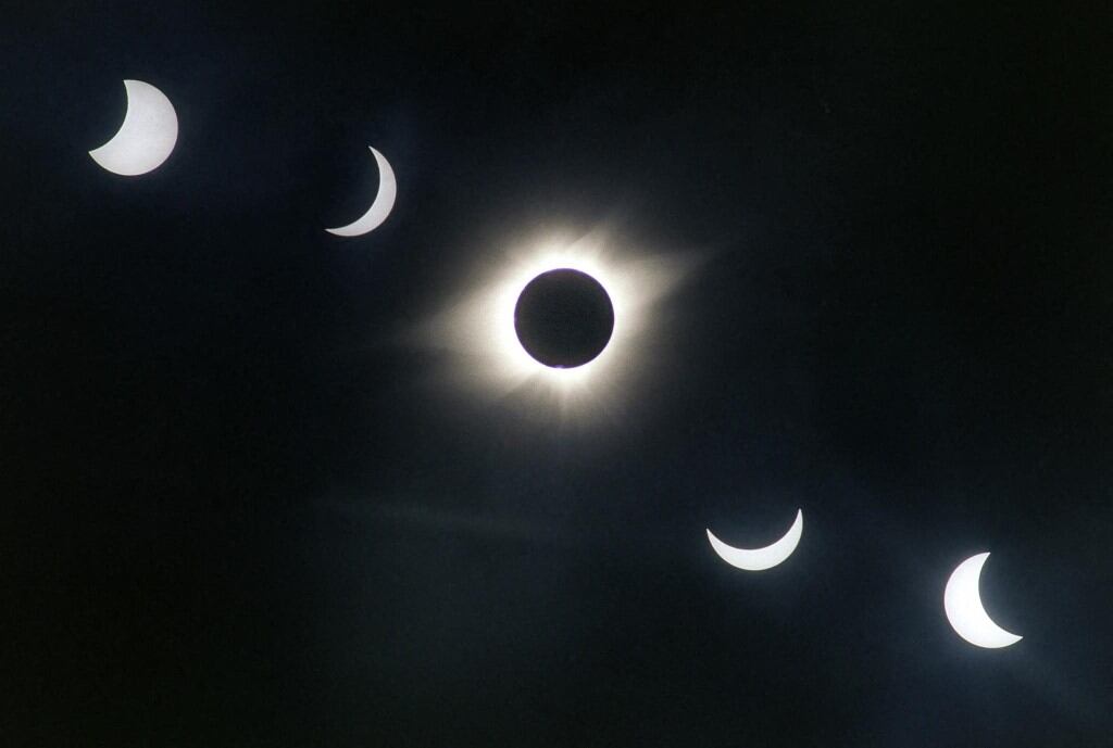 Fases del último eclipse solar en México del 11 de julio de 1991