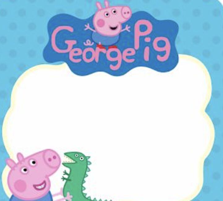 Tarjeta de Peppa Pig para graduación de George
