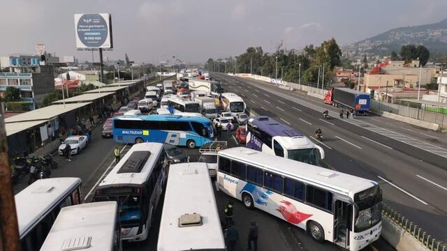 Bloqueo en autopista México-Pachuca