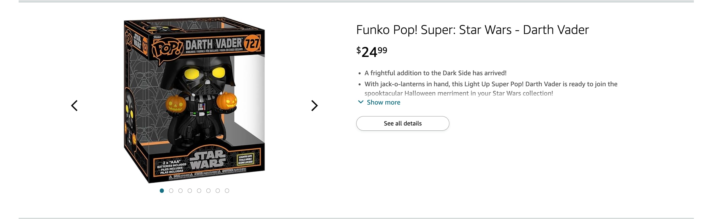 Funko Pop! de Jack Skellington, Mickey y Darth Vader para Halloween