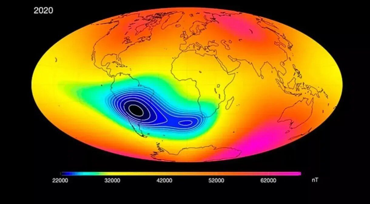 Anomalía magnética que afecta a la Tierra