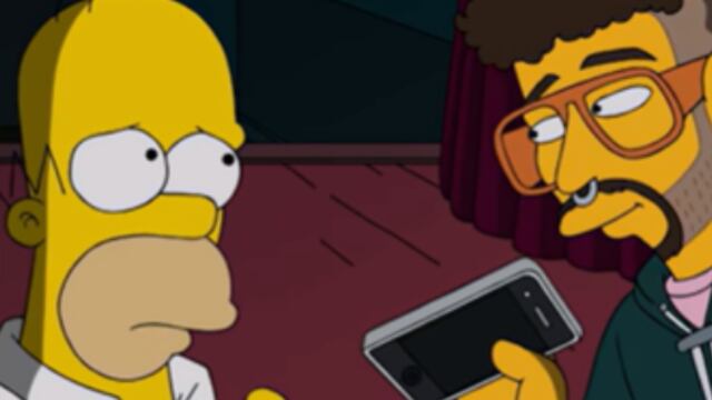 Homero Simpson con Bad Bunny