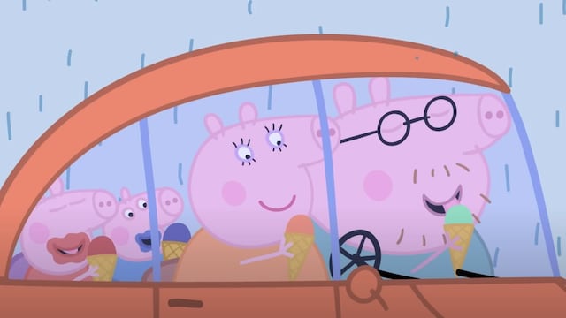 Capítulo de Peppa Pig en la lluvia