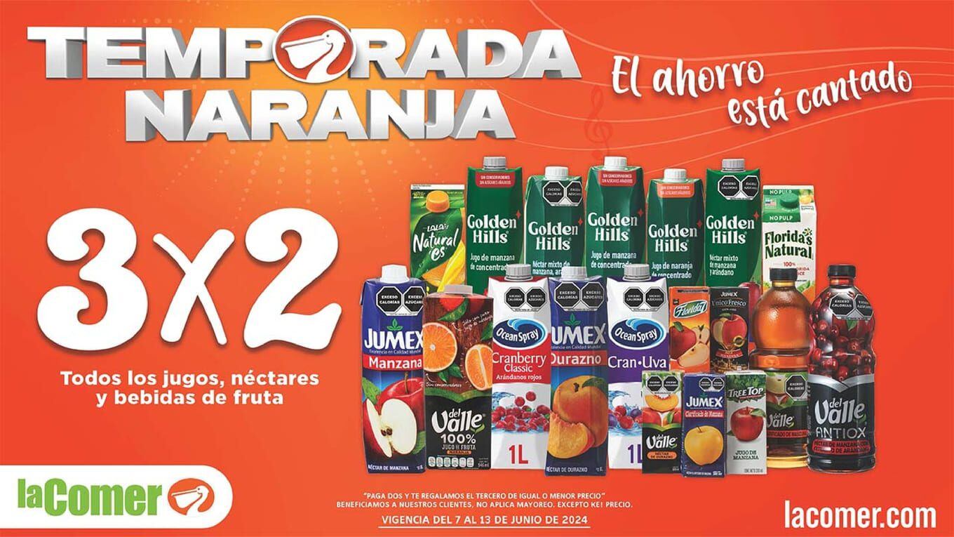 Ofertas La Comer Temporada Naranja