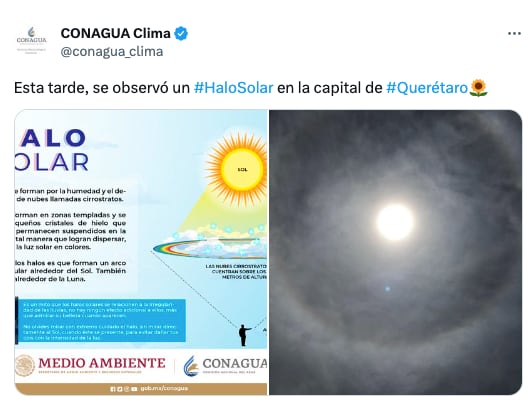 Halo solar en la CDMX