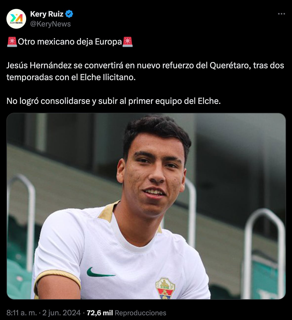 Jesús Hernández llegaría al Club Querétaro
