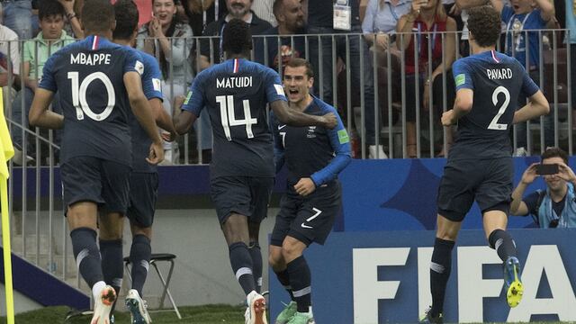 Francia marcó 4 goles ante Croacia