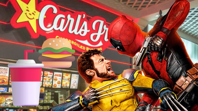 Vasos de Deadpool & Wolverine en Carl's Jr.