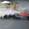 Checo Pérez sufre fuerte accidente en las prácticas libres del Gran Premio de Italia; su Red Bull terminó contra el muro 