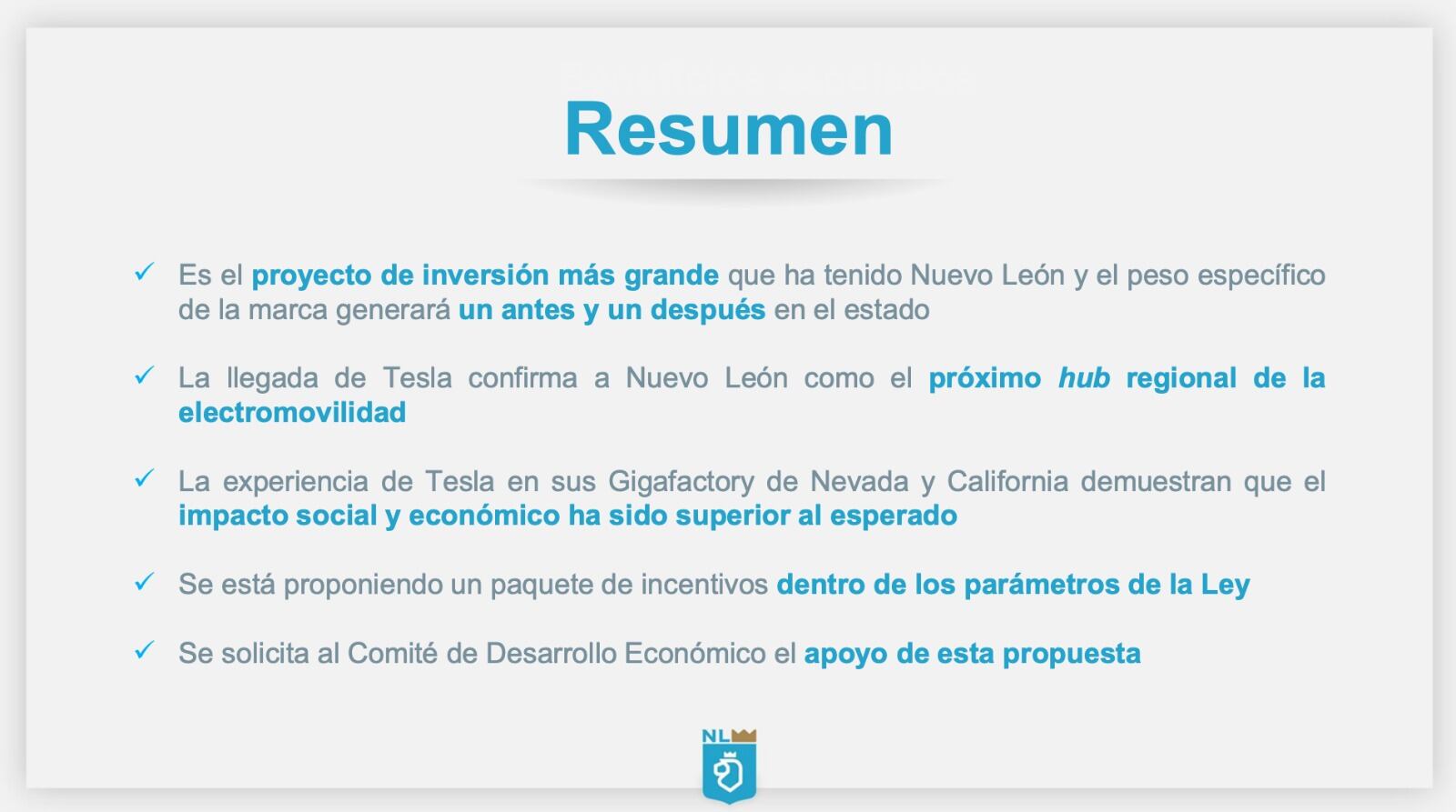 Nuevo León aprueba incentivos para Tesla; agua y más