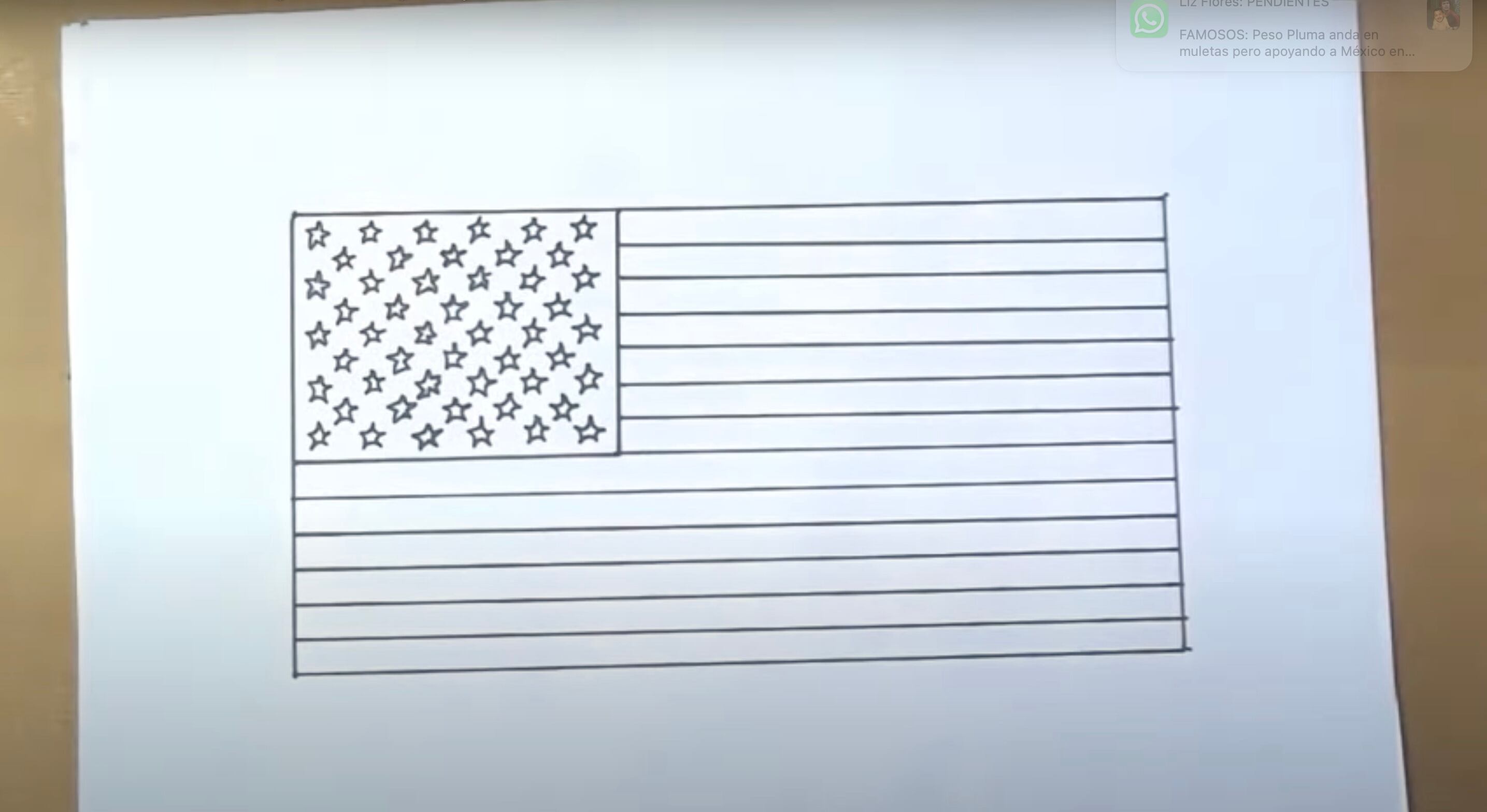 Dibujo de la bandera de Estados Unidos