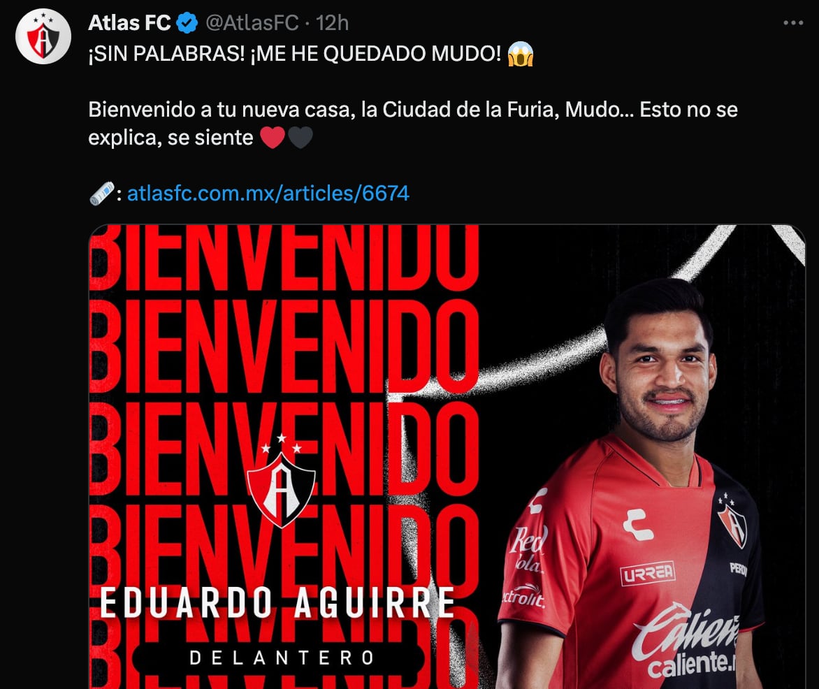 Eduardo Aguirre al Atlas FC