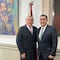 Sergio Salomón Céspedes, gobernador de Puebla, se reúne con Adán Augusto López