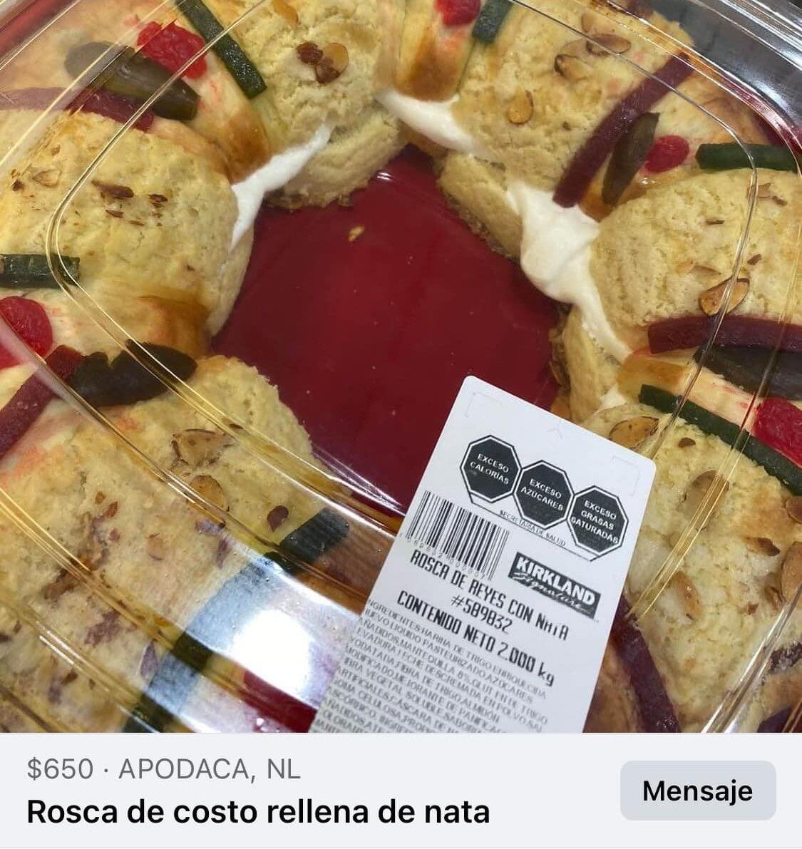 Reventa Rosca de Reyes del Costco