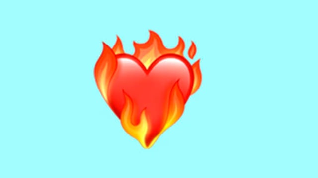 Emoji de corazón en llamas