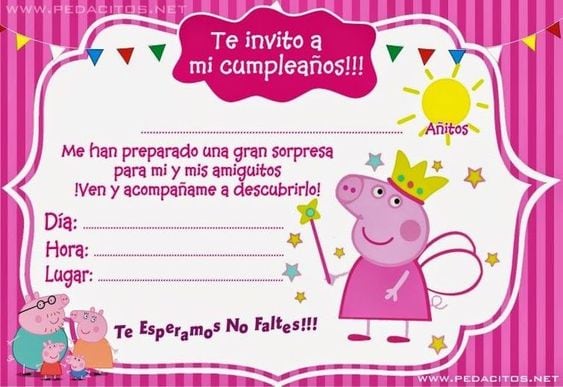 Tarjetas de Peppa Pig de cumpleaños