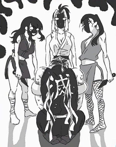 Fondo de Tengen Uzui y sus tres esposas de Demon Slayer: Kimetsu no Yaiba