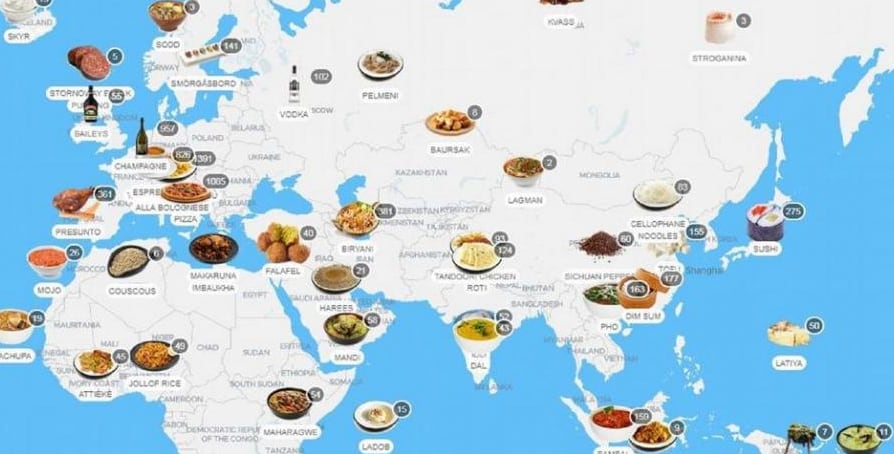 Mapa de Taste Atlas