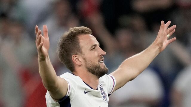 Harry Kane celebrando su gol vs Eslovaquia en la Euro 2024