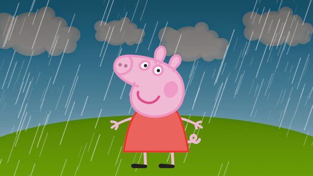 Peppa Pig en la lluvia