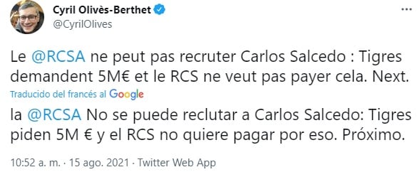 Reportes sobre Carlos Salcedo