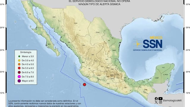 Temblor hoy México