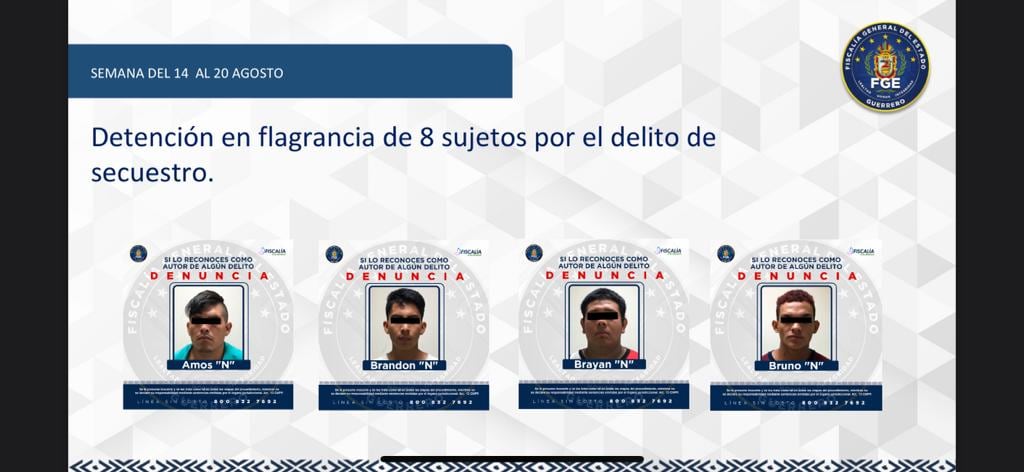Fiscalía de Guerrero desmanteló célula de Los Rusos, banda dedicada al secuestro en Acapulco