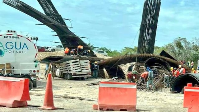 Tren Maya sufre derrumbe en puente de Chetumal por lluvias de tormenta tropical Alberto