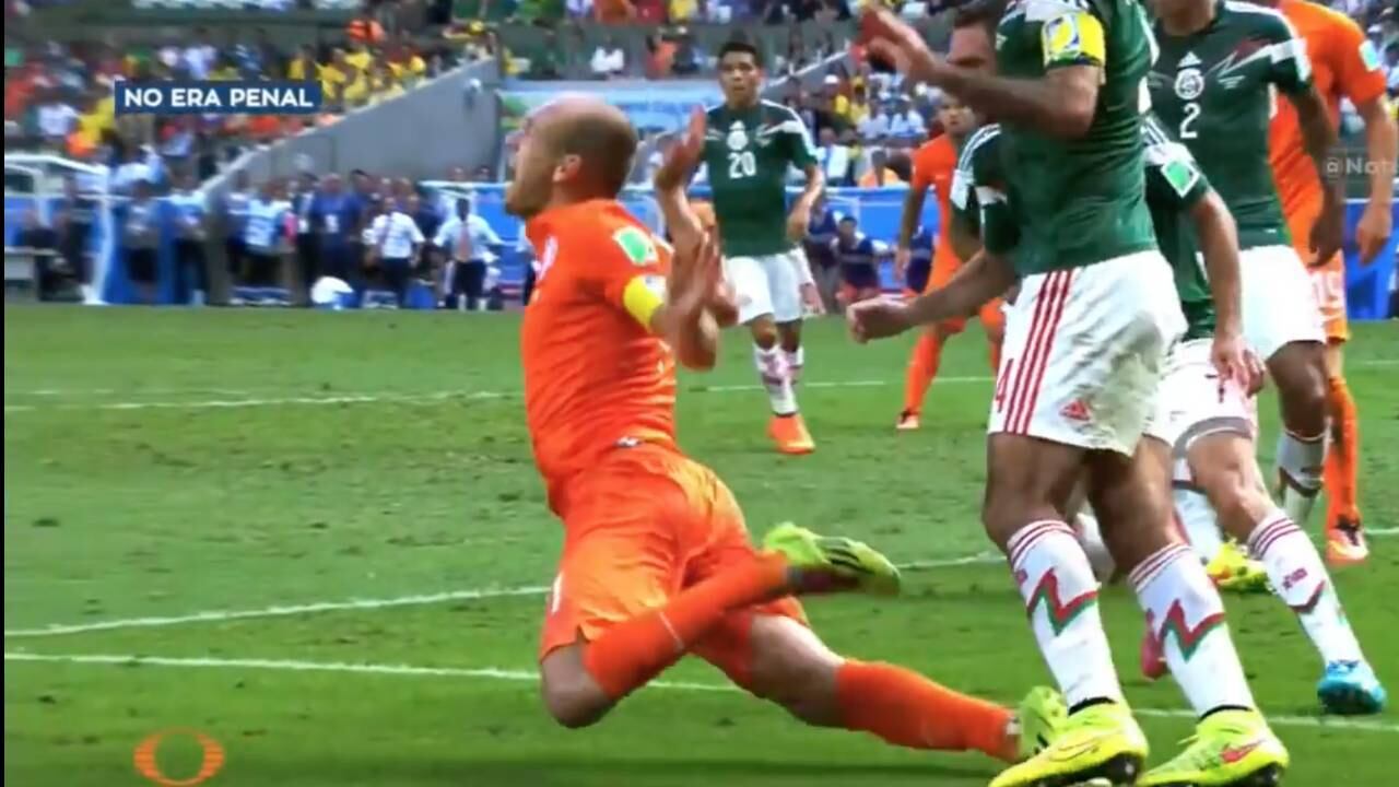 Robben se tiró un clavado.