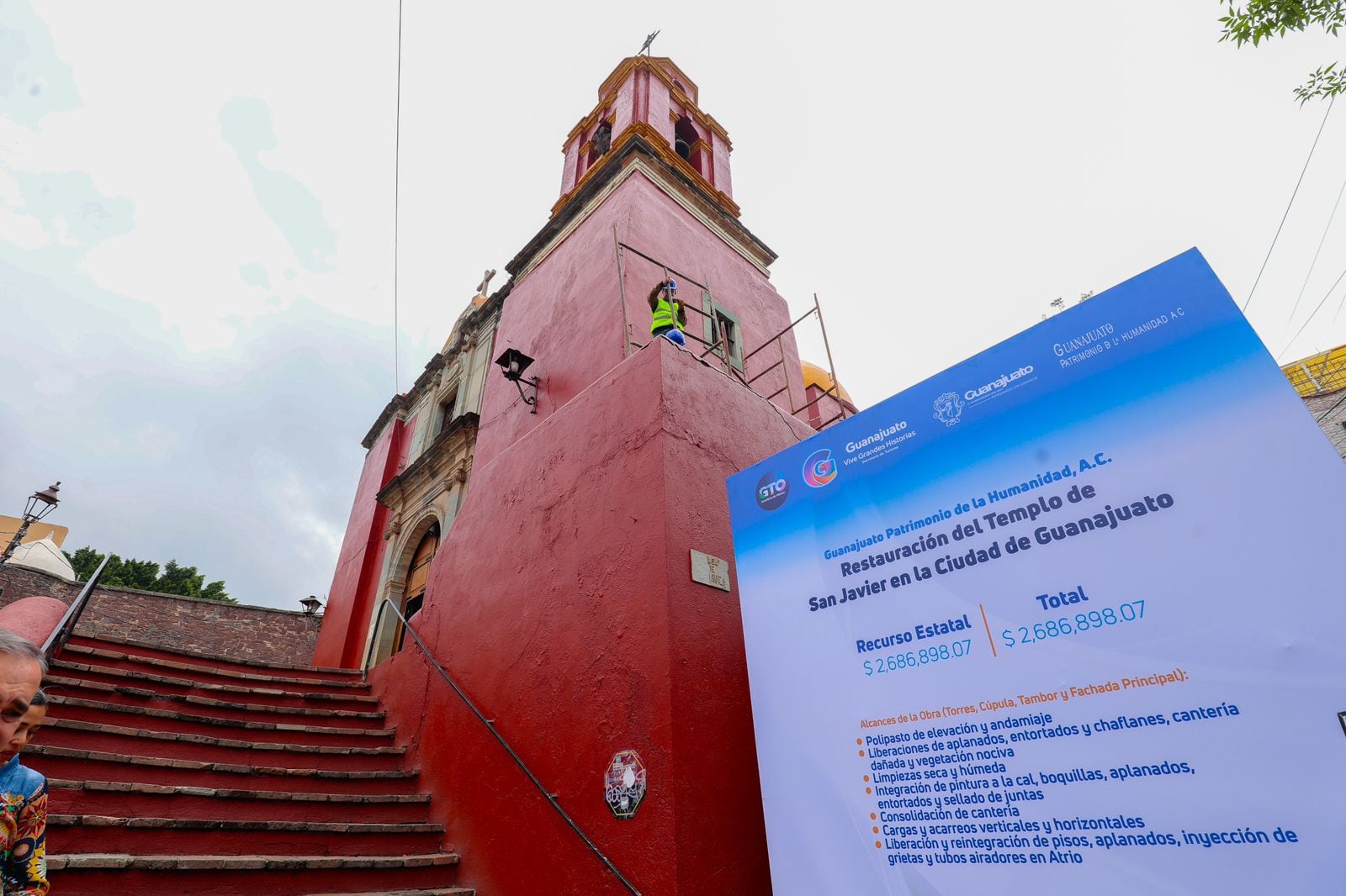 Obras de rehabilitación de edificios emblemáticos de Guanajuato capital