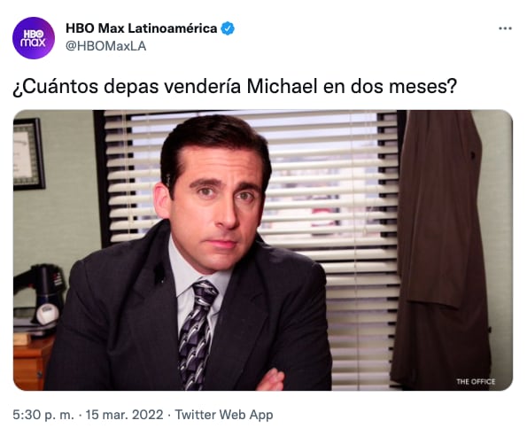Tuit de HBO Max Latinoamérica
