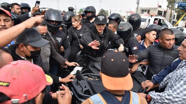 Enfrentamiento entre Sandra Cuevas y trabajadores de la Central de Abasto de la CDMX