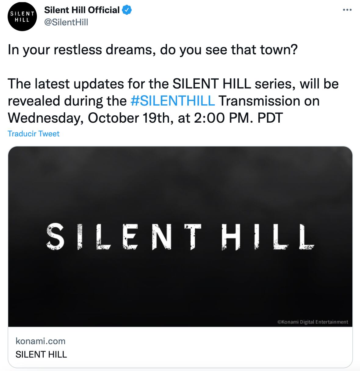 Anuncio de Silent Hill