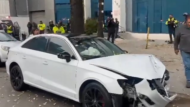 Un hombre chocó su Audi contra un árbol por discutir con su familia en Navidad
