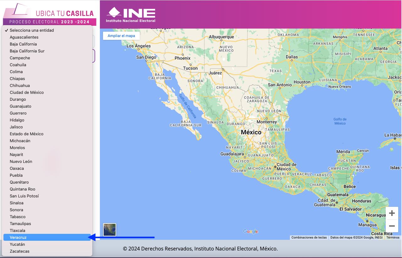 Cómo localizar tu casilla de las elecciones 2024 en Veracruz