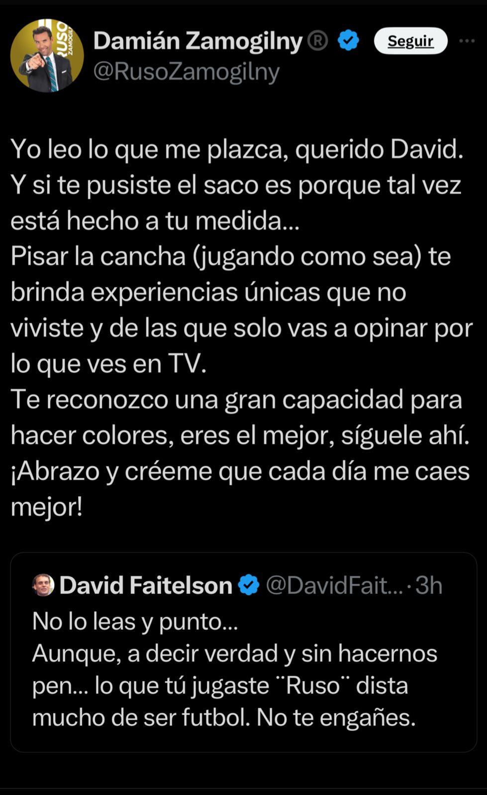 Pelea David y Ruso