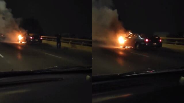 Se incendia auto cerca de Ermita y Circuito Interior