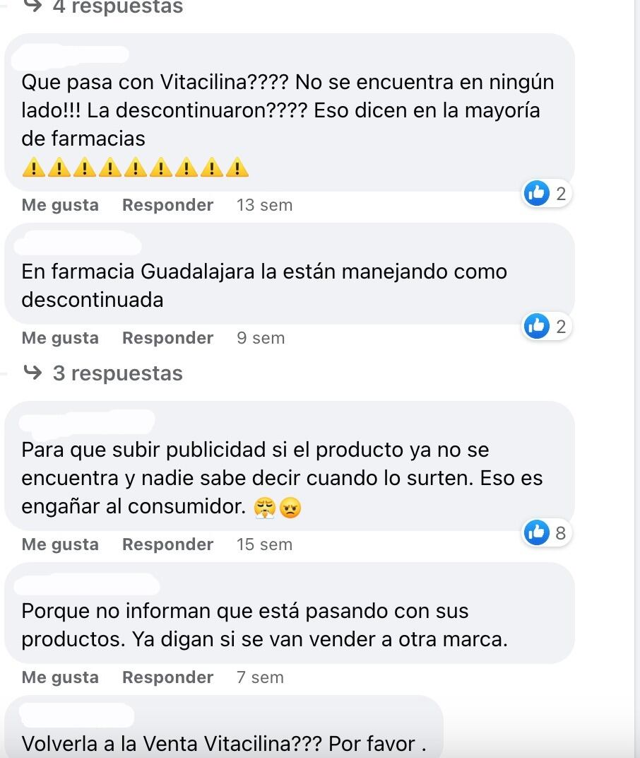 Usuarios peguntan porqué no hay Vitacilina en las farmacias de México