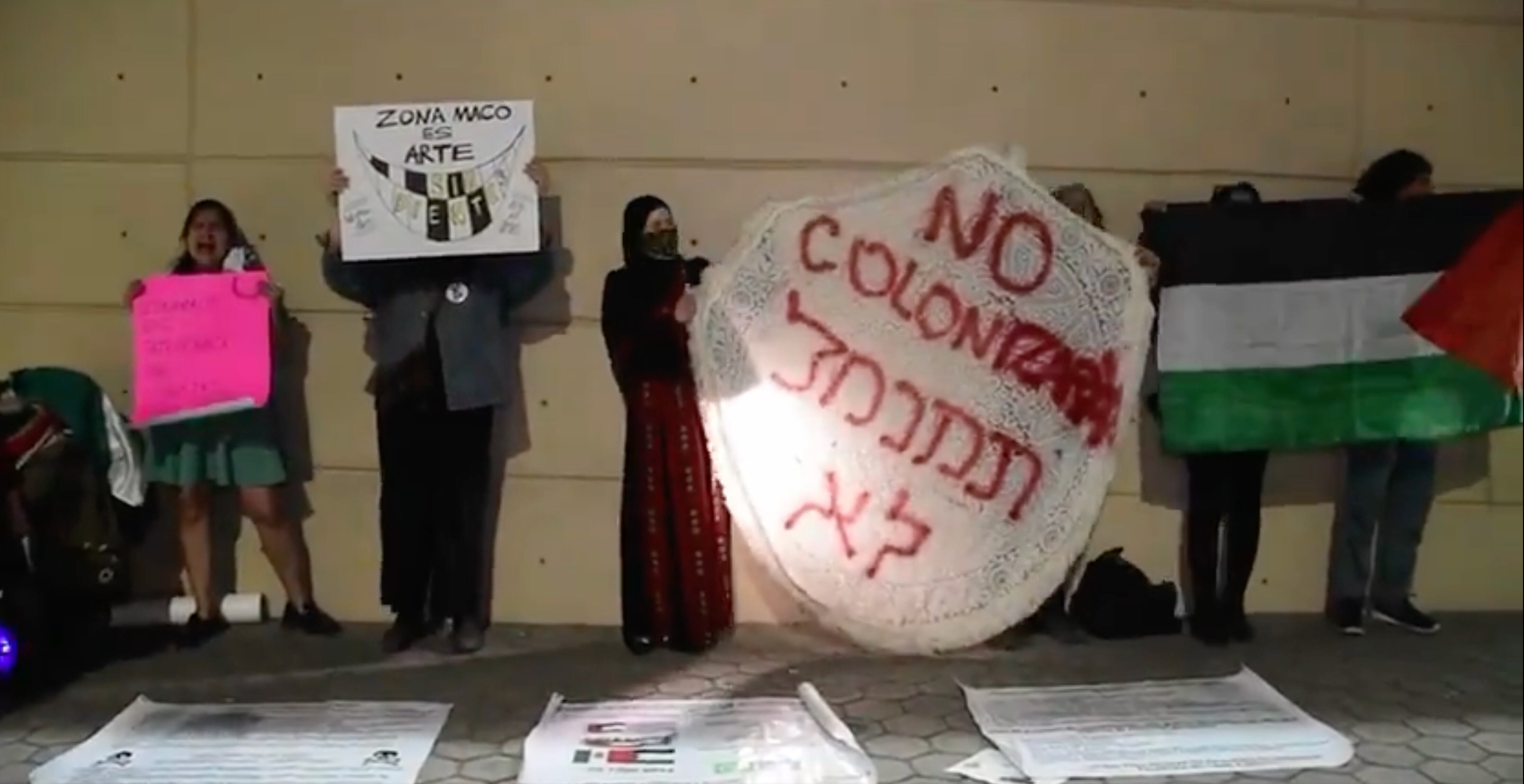 Activistas protestaron en Zona Maco para el cese de la guerra entre Israel y Palestina