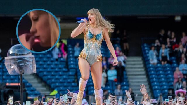 Captan a Taylor Swift limpiándose los mocos en su concierto