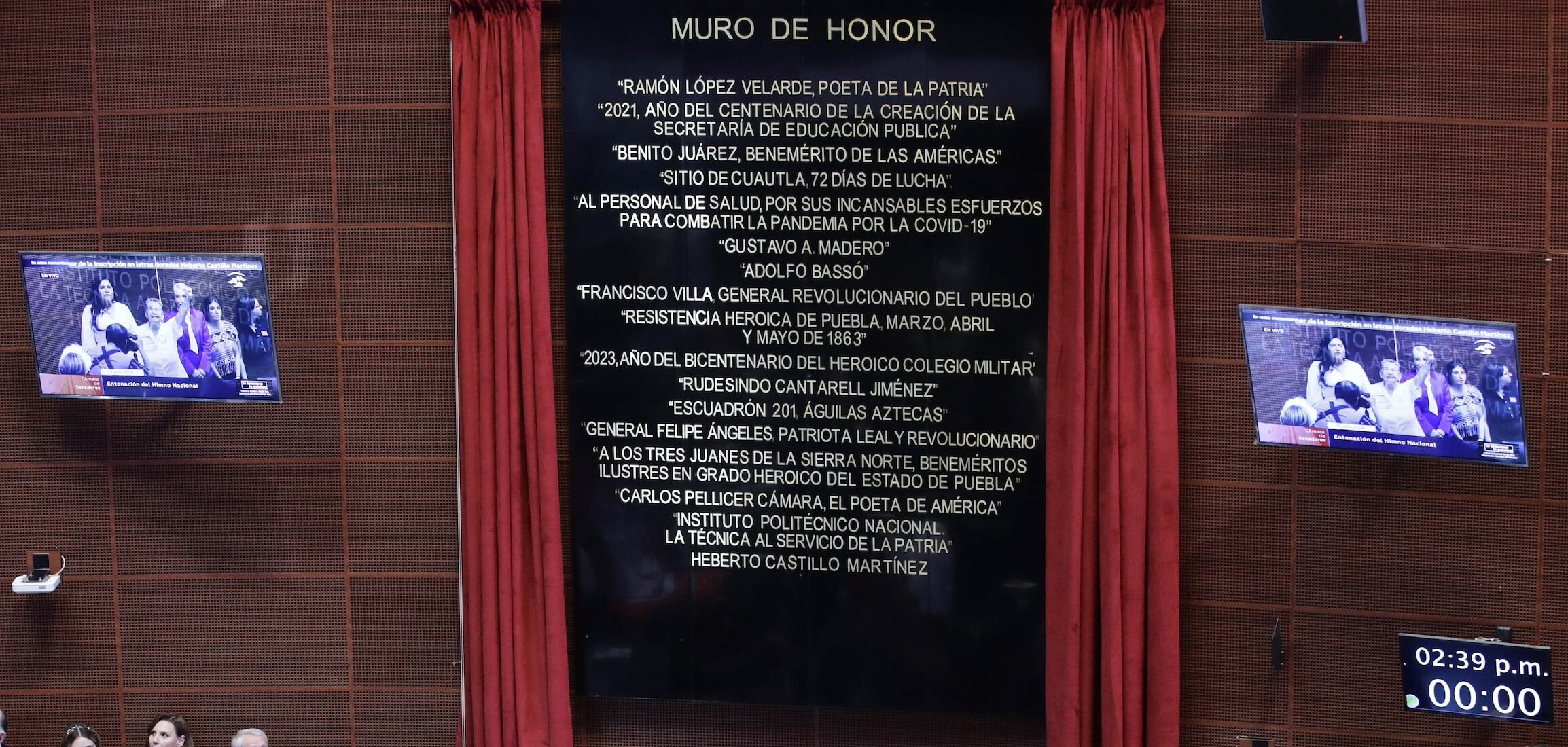 Cámara de Senadores inscribe a Heberto Castillo en el Muro de Honor